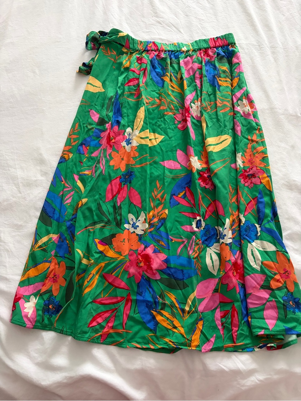 J. Crew Resortwear Vacation Beach Cover-Up Tropical Print Summer Midi Skirt NWT - Picture 9 of 11